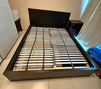 Ikea malm Queen size bed with mattress available in perfect condition
