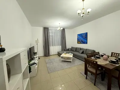**Fully furnished 1BR apartment for monthly rent in Ajman, second row Corniche, first tenant, all bills and parking included,