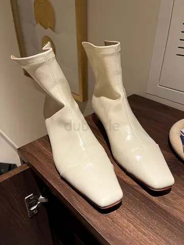 Stylish White Ankle Boots