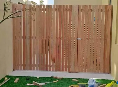 Wooden Fence with Gate per
