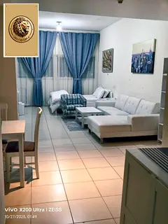 A furnished studio with high-end hotel-style furnishings is now available inside Al Rashidiya 3 in A