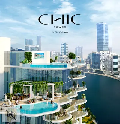 Chic Tower هو مشروع سكني فاخر من تطوير Damac Properties، يقع في قلب Business Bay – دبي، ويُعد من المشاريع الأيقونية التي تجمع بين الفخامة،