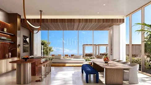 شقة بغرفتي نوم على الواجهة البحرية | برج تشيلسي ريزيدنس A | إطلالة على المارينا والبحر | مفروشة