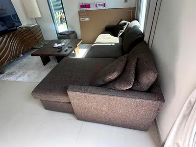 Cratebarrel lounge deep L shape sofa