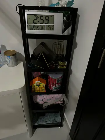 Modern Black Storage Shelf metal