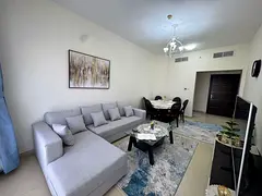 Furnished 2BR monthly rent in Al Yasmeen Towers, Al Jurf 2, all bills included, parking, AED 6,500.
