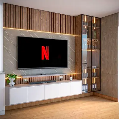 Luxury TV unit wall design