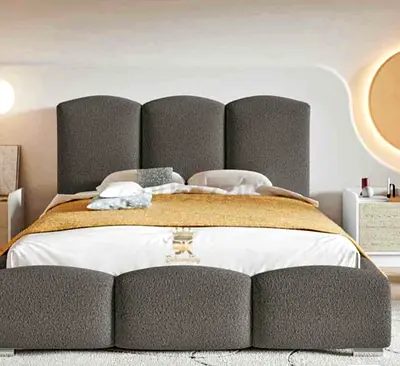 Modern Upholstered Bed with Stylish Headboard