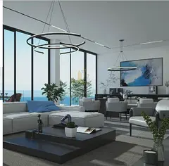 For sale One of the most beautiful apartments with a sea view of Al Mamzar in Tower S1.