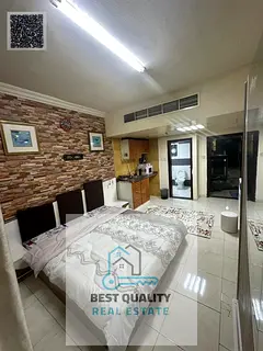 A very special price for a studio apartment in Al Rawda, furnished and with all bills included.