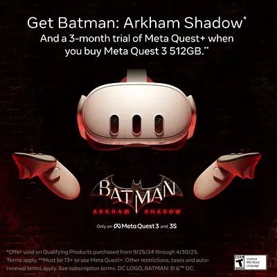 Meta Quest 3 - Virtual Reality Headset 512GB   Including “Batman Arkham shadow”.