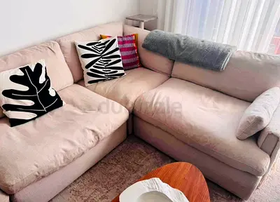 Home centre swin modular corner sofa beige