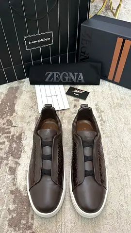 Zegna Sneakers Men ‘Crocodile Leather Brown’