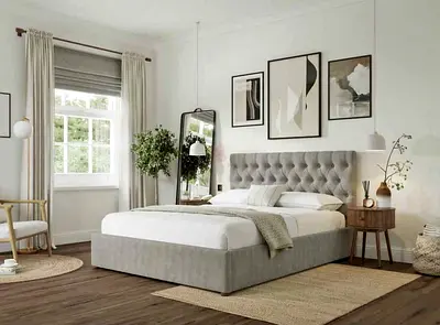 Elegant Queen Bed with Modern Design