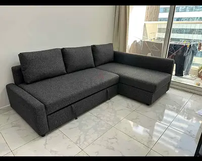 Comfortable Grey Sofa Bed – 2 in 1 Design This Sofa Bed offers dual functionality with a smooth slid