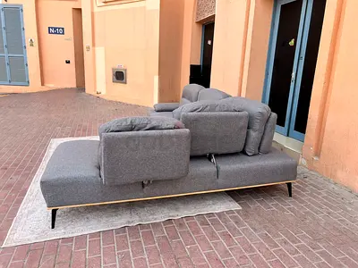 Looks great Condition Home Center Limo 4 Seater Sofa dark gray