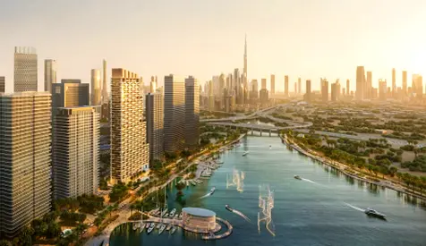 شقة غرفة نوم بمساحة واسعة بإطلالة على ملعب رياضي والأرض المجاورة | Binghatti Aquarise | موقع مميز للاستثمار والحياة العصرية في دبي