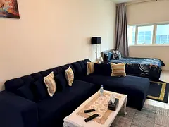 Furnished studio apartment for monthly rent Ajman Ajman's most prestigious towers Ajman One Towe