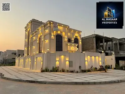 فيلا كلاكسيك للايجار في الحليو2  زواية شارعين للبيع طابقين ورووف 7 غرف ماستر مع روف وجلسة خارجية اسعة