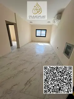 One bedroom, living room, balcony, two bathrooms, and kitchen