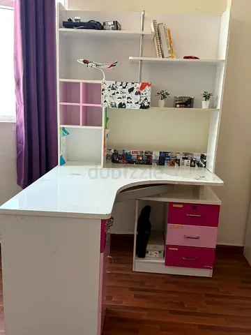 Modern Study Table with Storage