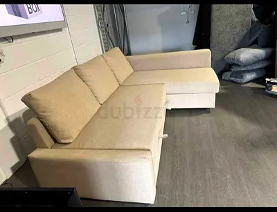 Luxury Fabric Sofa Bed with Hidden Storage Elegant grey Sofa Bed made with high-density foam and str