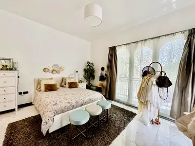 IKEA Bed with HYDRAULIC STORAGE | Beige | AED600