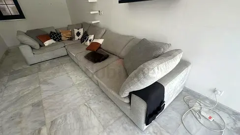 Perfect Condition Pan Home pianca feather 🪶 filled Modular Living room Sofa with footstool