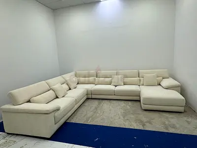 Italian brand beige color corner Ushape sofa