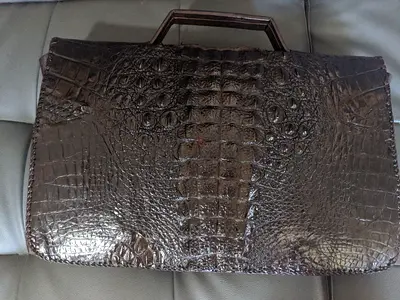 Genuine crocodile skin laptop bag (attache)