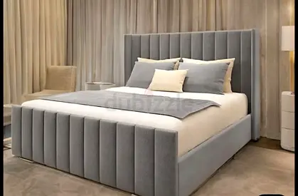 Stylish Upholstered Bed with Headboard