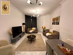 Available in Ajman, in a furnished hotel-style lounge, consisting of two bedrooms, a living room, an