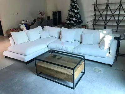 Christmas Corner Sofa Beige Good Condition