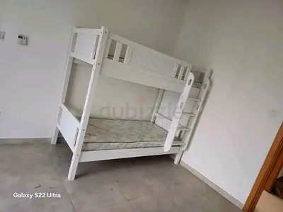 Sturdy White Bunk Bed for Kids