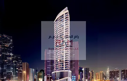 شقة غرفتين وصالة للبيع في Ajman Pearl Tower C1 موقع مميز في الراشدية 1 وخطة سداد مرنه