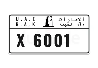 RAK Private Plate X 6001 for Sale