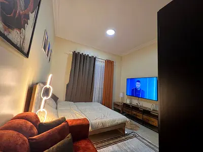 🔥 Second studio apartment for rent in Al-Jarf 2, opposite Al-Aqsa School ☑️ with a balcony Price: 3500 (includes all bills and internet) ☑️ Security