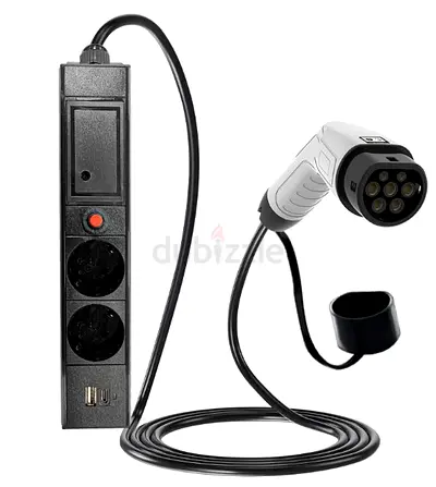 Electric Charging Cable with Power Socket