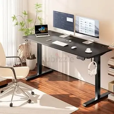 Brand New Electric Standing Desk 140x60cm (55x24) Height Adjustable, Sit Stand Desk (Black)