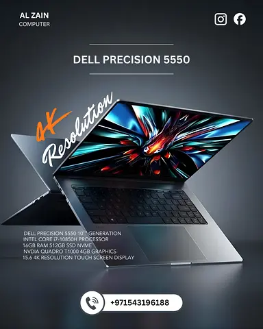 Dell Precision 5550 - Powerful 4K Touchscreen Laptop