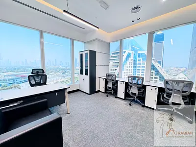 All Inclusive Furnished View Offices | Near to Metro | Premium Tower |  Free DEWA | Covered Parking Range 35k -120k