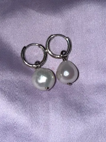 Pandora pearl earrings