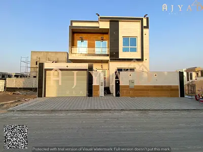 Modern Villa for Rent in Al Yasmin, Ajman | 6 Master Bedrooms + Maid's Room | 8 Bathrooms | Two Floors | Front Parking & Spacious Courtyard | AED 115,