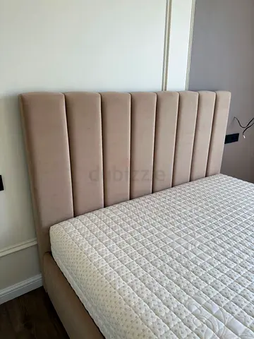 Elegant Bed with Soft Upholstered Headboard