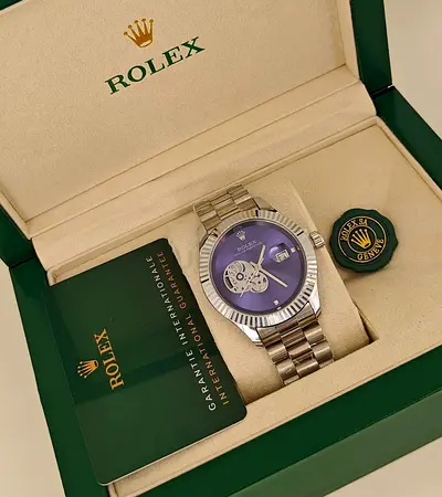 Rolex Datejust – Open Heart Complication – Purple  Silver A+