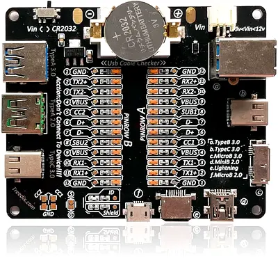 USB Cable Data Line Test Board USB Cable Checker Data Wire Charging Test Card