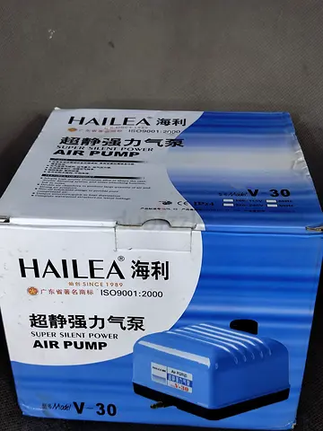 Hailea V-30 Super Silent Power Air Pump, aquariums or hydroponic systems.