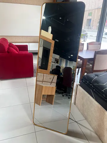 Elegant Floor Mirror with Gold Frame