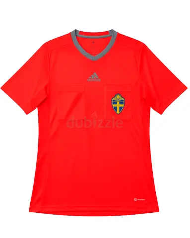 Adidas Sweden National Football Team 2022 Referee Red Jersey