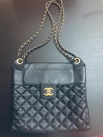 Chanel 2019/20 Duo Flap Bag - Black Caviar  Smooth Calfskin